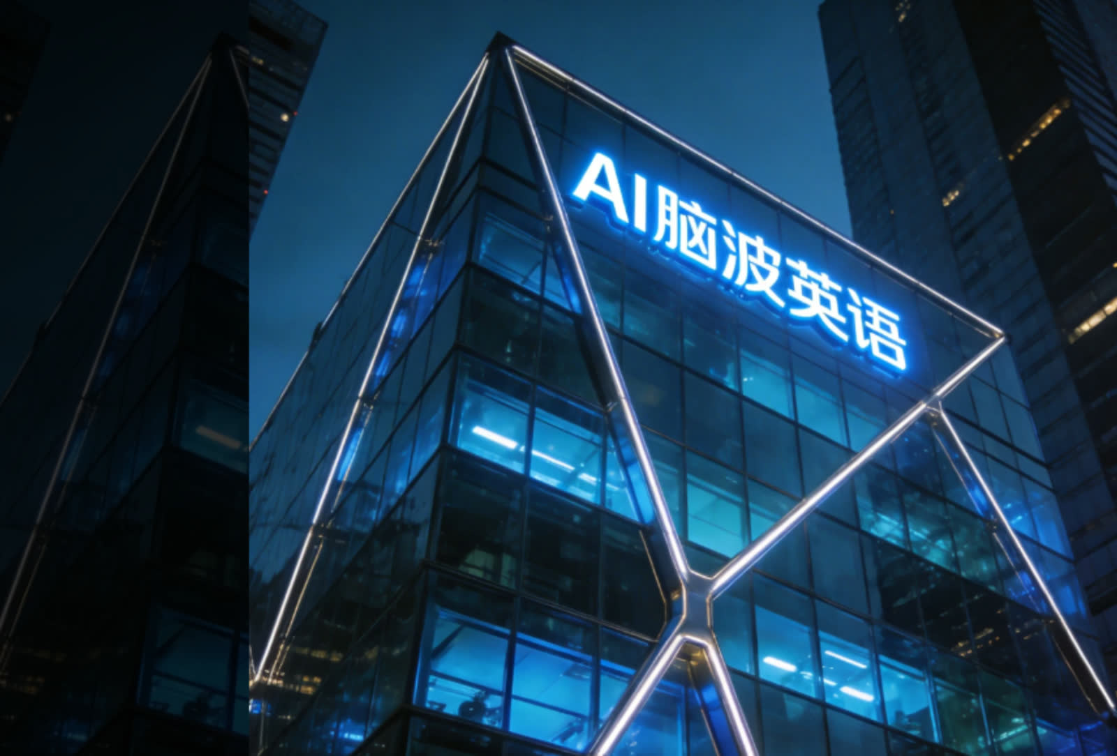 AI脑波英语机构合作品牌形象