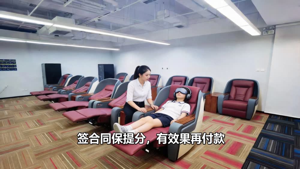 AI脑波英语教练陪伴学生进行学习舱训练